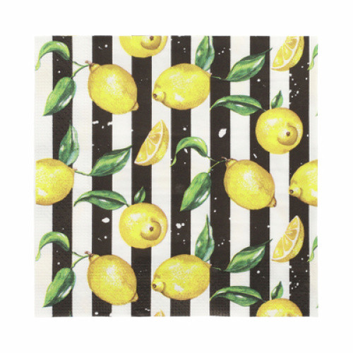 Servietten ´Citrus Lines´ 33x33cm 3lg. 20St Servietten ´Citrus Lines´ 33x33cm 3lg. 20St