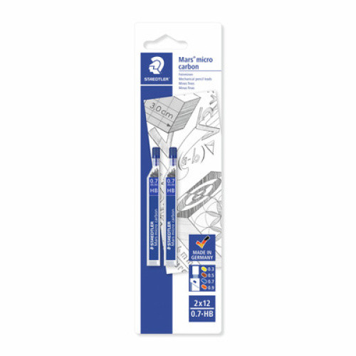 Feinmine Mars micro 0,7mm HB BK 2St Feinmine Mars micro 0,7mm HB BK 2St