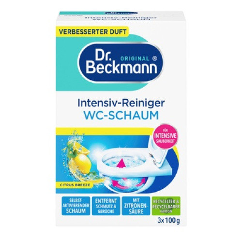 Dr. Beckmann Aktivkohle WC-Schaum 3x100g Dr. Beckmann Aktivkohle WC-Schaum 3x100g
