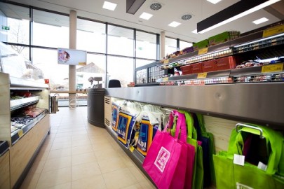 Die neue Kassenzone bei Aldi Hilden