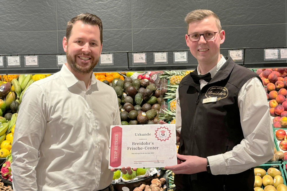Breidohrs Frische Center Hilden ist anzeiger24.de Top-Betrieb 2024