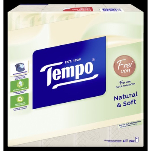 Tempo Taschentücher Softpack natural & soft 24x9 Tücher 1 Packung Tempo Taschentücher Softpack natural & soft 24x9 Tücher 1 Packung