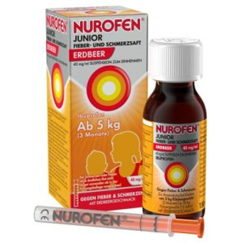 Nurofen Junior Fieber-u.Schmerzsaft Erdbe.40 mg/ml Nurofen Junior Fieber-u.Schmerzsaft Erdbe.40 mg/ml