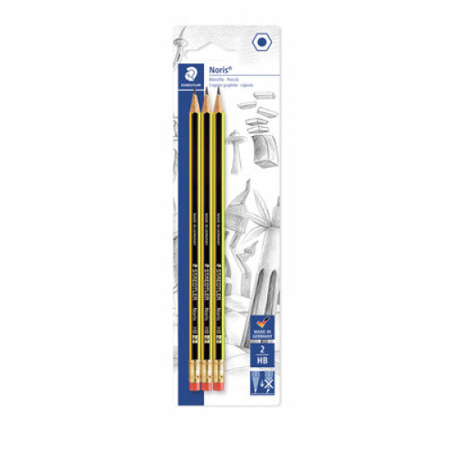 Bleistift Noris Gummitip HB 3St BK 3St Bleistift Noris Gummitip HB 3St BK 3St