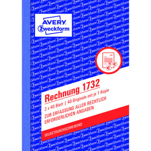 Rechnung A6 selbstdurchschreibend 2x40Blatt 1St Rechnung A6 selbstdurchschreibend 2x40Blatt 1St