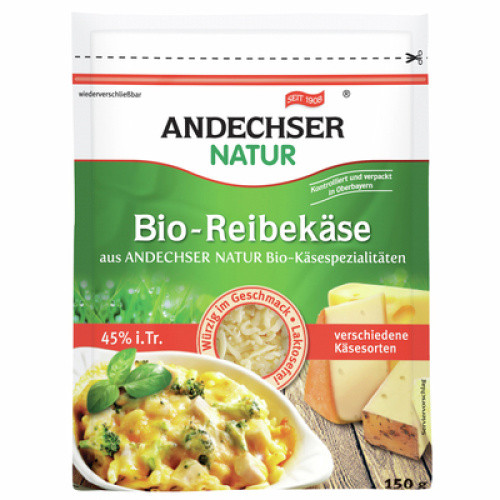 Bio Reibekäse natur frisch 150g Bio Reibekäse natur frisch 150g