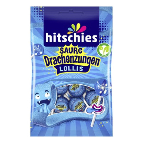 Saure Drachenzungen Lollis vegan 128g Saure Drachenzungen Lollis vegan 128g
