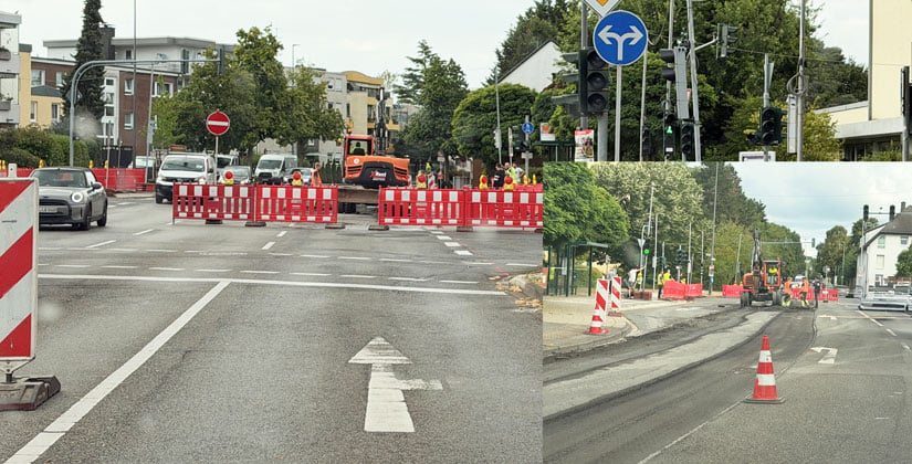 Baustelle Gerresheimer Straße: Straßensanierung sorgt für Verwirrung