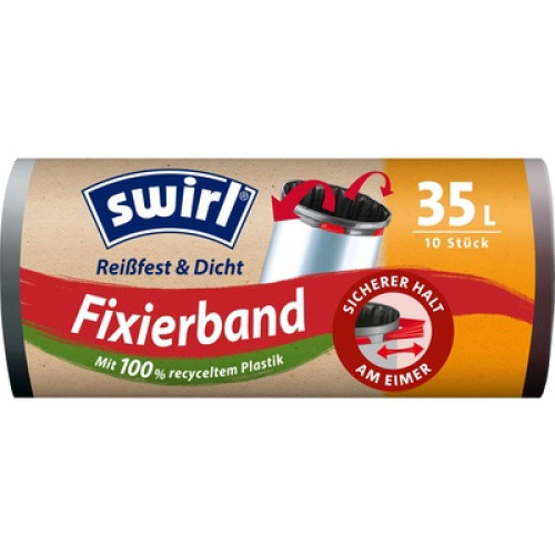 Müllbeutel mit Fixierband 35 Liter 10ST Müllbeutel mit Fixierband 35 Liter 10ST
