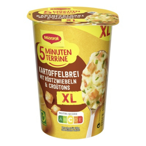 5 Minuten Terrine Kartoffelbrei mit Röstzwiebeln & Croutons XL 76g 5 Minuten Terrine Kartoffelbrei mit Röstzwiebeln & Croutons XL 76g