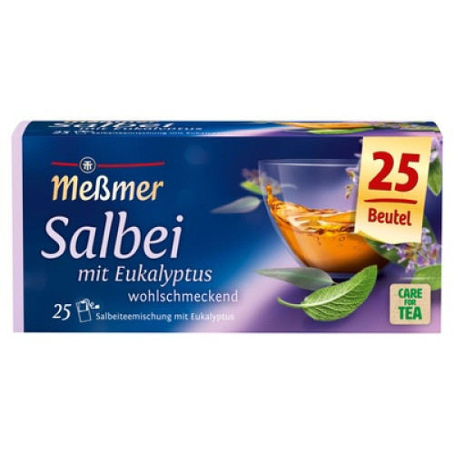 Meßmer Tee Salbei-Mischung mit Eukalyptus, UTZ-zertifziert 25x1,75g Meßmer Tee Salbei-Mischung mit Eukalyptus, UTZ-zertifziert 25x1,75g