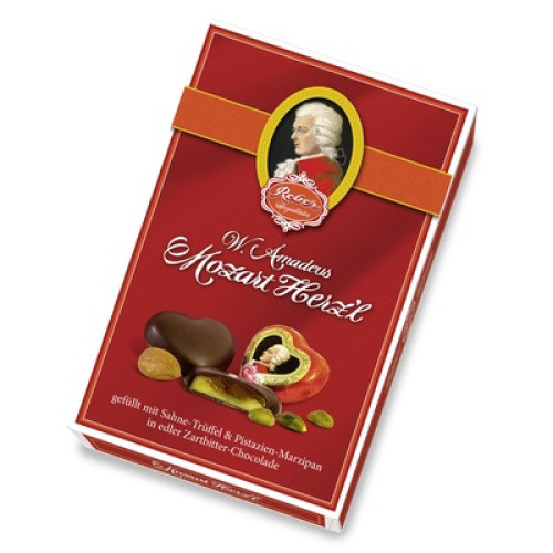 Reber Mozart Herz´l Zartbitter 240g Reber Mozart Herz´l Zartbitter 240g