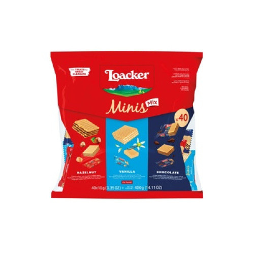 Waffel Minis Mix 3-fach sortiert 40x10g Waffel Minis Mix 3-fach sortiert 40x10g