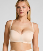 Gepolsterter trägerloser Push-Up BH mit Bügeln Smooth  - Beige Gepolsterter trägerloser Push-Up BH mit Bügeln Smooth  - Beige