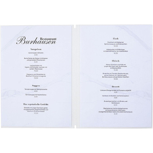 Speisekarten Einlagen - A4, 10er Set Speisekarten Einlagen - A4, 10er Set
