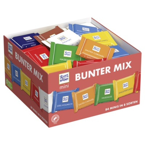 Ritter Sport Mini Bunte Welt Theken-Display 84St Ritter Sport Mini Bunte Welt Theken-Display 84St