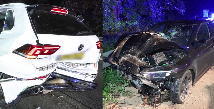Fünf Fahrzeuginsassen aus Niederlanden verletzt – Polizei fasst flüchtigen Fahrer in letzter Sekunde