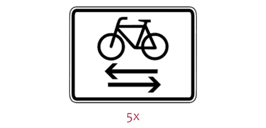 Schilder-Radfahrer