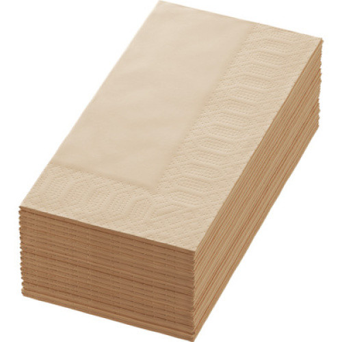 Tissue-Serviette Natural Brown 40x40cm, 3lagig, 1/8 Falz 250St Tissue-Serviette Natural Brown 40x40cm, 3lagig, 1/8 Falz 250St