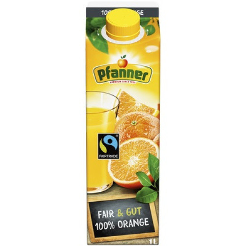Fairtrade Pfanner Orange 100% 1L Fairtrade Pfanner Orange 100% 1L