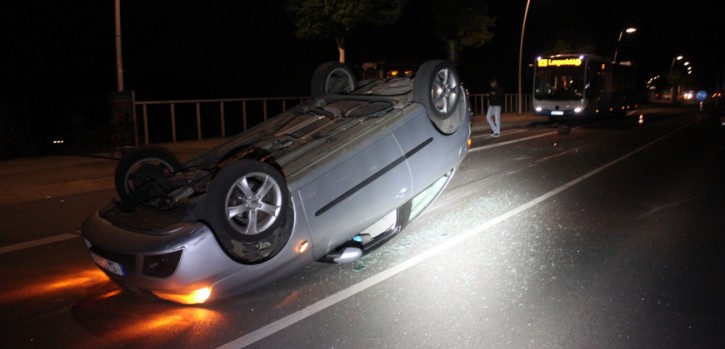 Wagen hatten sich nach Zusammenstoß überschlagen