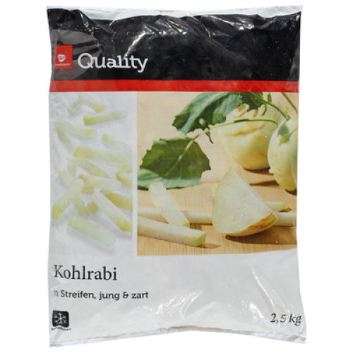 Kohlrabi in Streifen 10mm blanchiert TK 2,5kg Kohlrabi in Streifen 10mm blanchiert TK 2,5kg