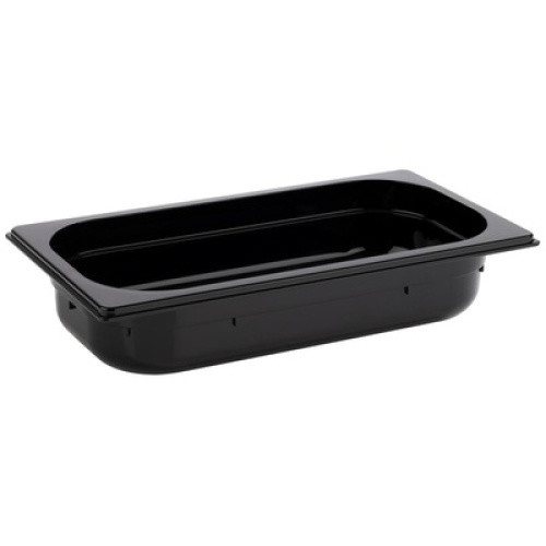 GN Behält 1/3 Polycarbonat schwarz 65mm 1St GN Behält 1/3 Polycarbonat schwarz 65mm 1St