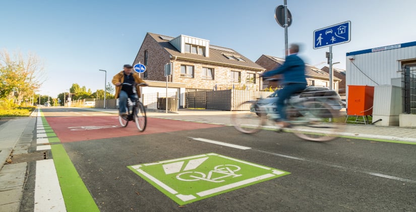 Bauarbeiten für den südlicher Abschnitt des Radschnellweg