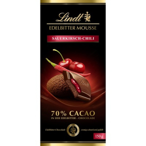 Edelbitter Mousse Sauerkirsch-Chili 150G Edelbitter Mousse Sauerkirsch-Chili 150G