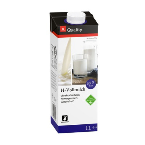 H-Milch laktosefrei 3,5% Fett 1l H-Milch laktosefrei 3,5% Fett 1l