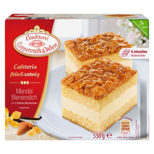 C&W Cafeteria Mandel Bienenstich TK 530g C&W Cafeteria Mandel Bienenstich TK 530g
