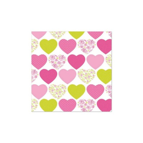 Servietten Sweetheart 3lg. 1/4 20St Servietten Sweetheart 3lg. 1/4 20St