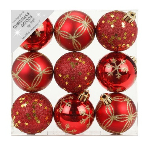 Weihnachtsbaumkugel 60mm rot 9St Weihnachtsbaumkugel 60mm rot 9St
