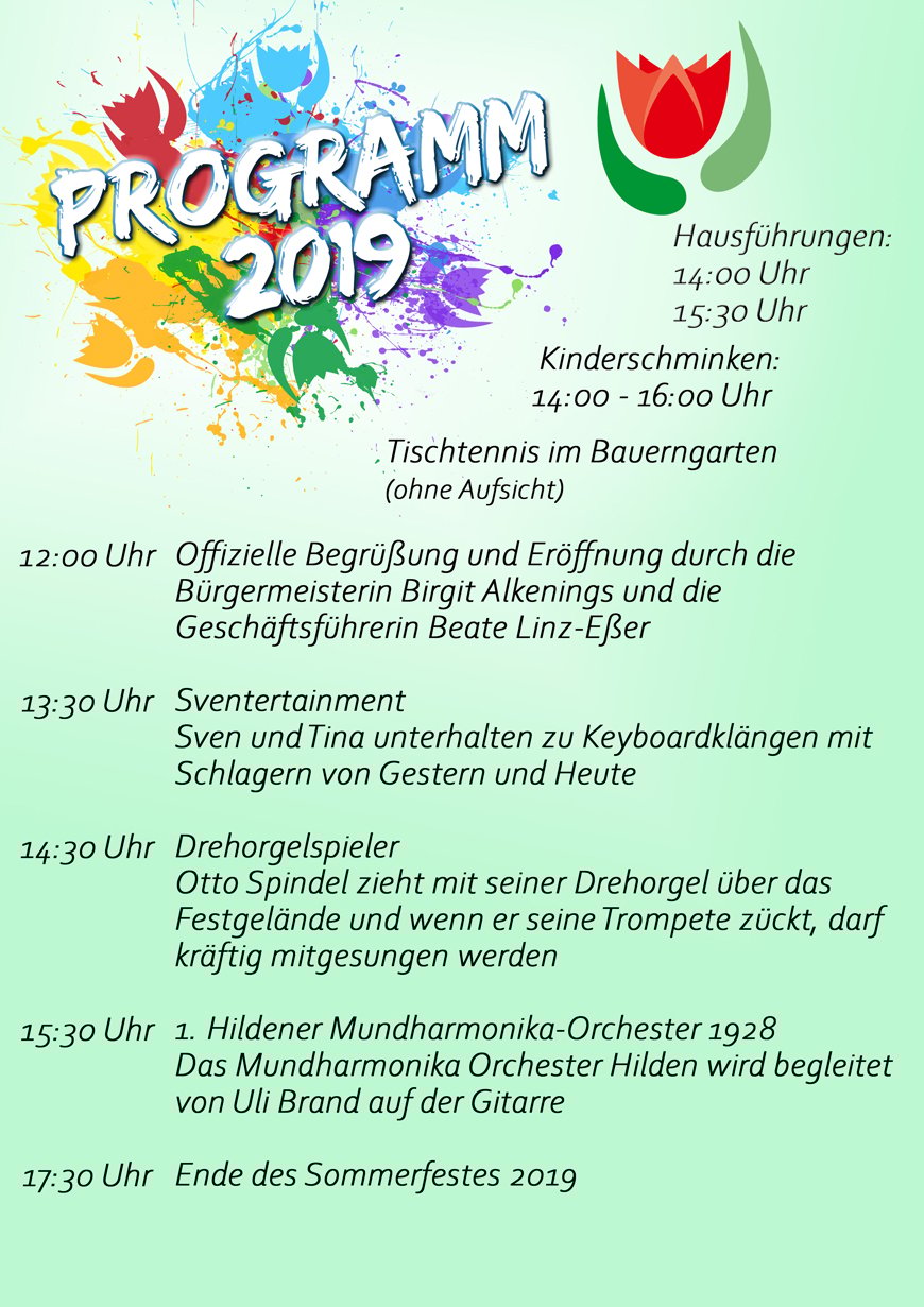 Sommerfest-Seniorenzentrum-Hilden-Erikaweg-Programm-2019_