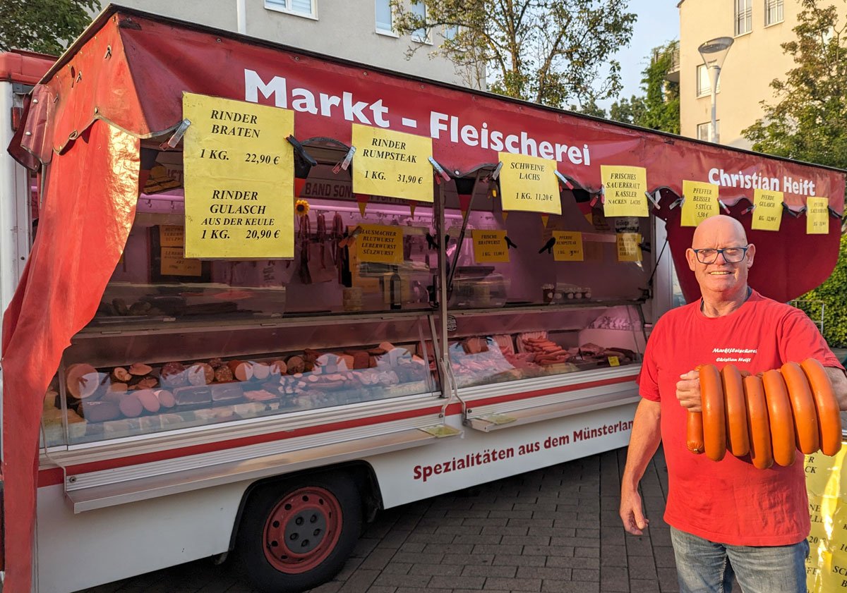 Metzger Christian Heift in Hilden bietet beste Fleischwaren, zu Beispiel Pferderwurst und seinen Catering-Service