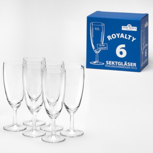 Sektglas 0,1l /-/Royality 6St. Sektglas 0,1l /-/Royality 6St.