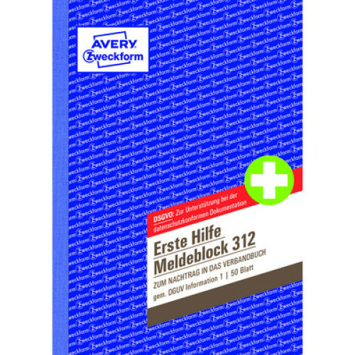 Erste Hilfe Meldeblock A5 50 Blatt 1St Erste Hilfe Meldeblock A5 50 Blatt 1St