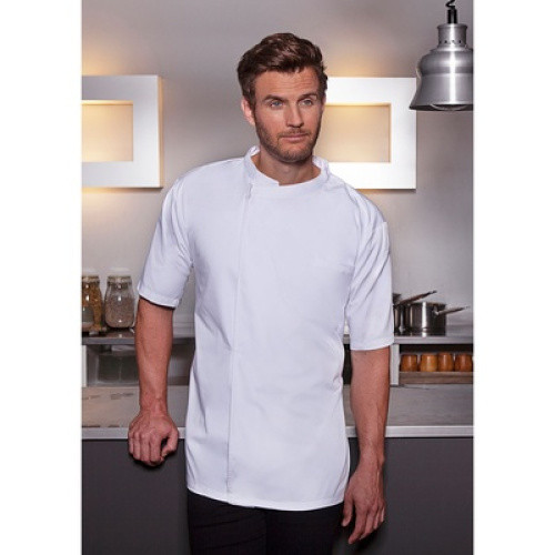 Kurzarm Überwurf Kochhemd Basic, weiß, GR. 2XL 1St Kurzarm Überwurf Kochhemd Basic, weiß, GR. 2XL 1St