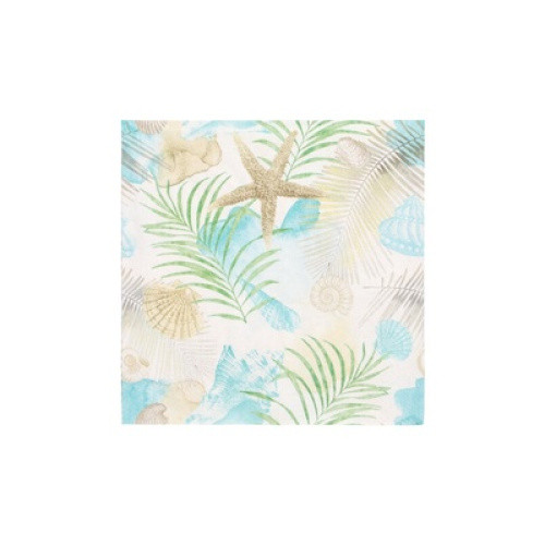 Servietten Seaside 33x33cm 3lg. 1/4 20St Servietten Seaside 33x33cm 3lg. 1/4 20St