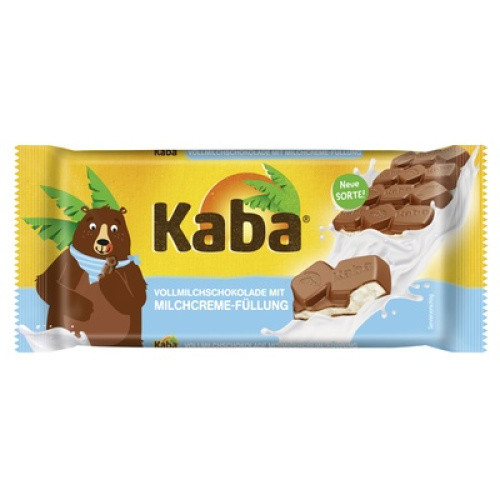 Kaba Vollmilchschokolade mit Milchcreme Füllung 90g Kaba Vollmilchschokolade mit Milchcreme Füllung 90g