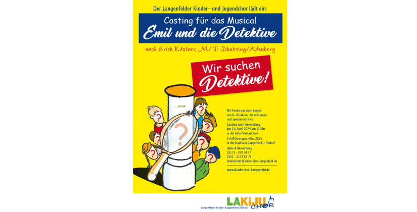 Casting in Langenfeld: Detektive im Visier Casting in Langenfeld: Detektive im Visier