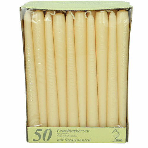 Leuchterkerzen Creme 50St Leuchterkerzen Creme 50St