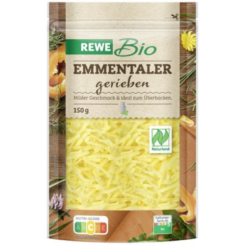 Bio Emmentaler gerieben frisch 150g Bio Emmentaler gerieben frisch 150g