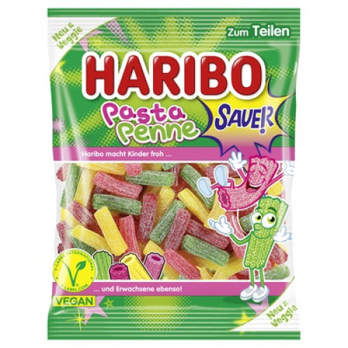 Pasta Penne Sauer vegan Fruchtgummi 160g Pasta Penne Sauer vegan Fruchtgummi 160g