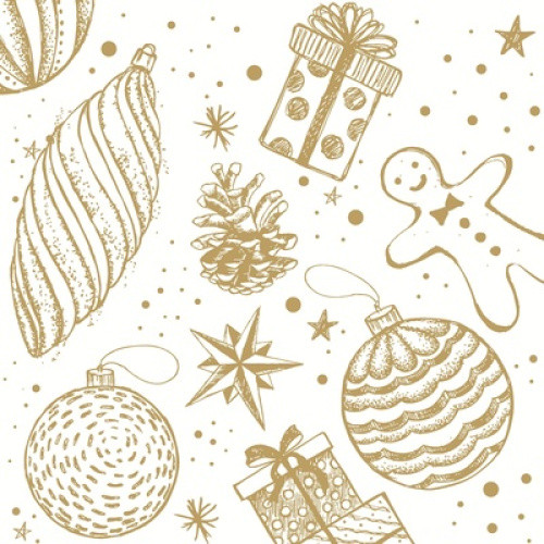 Servietten Bauble Symphony 24x24cm, 3lg 20St Servietten Bauble Symphony 24x24cm, 3lg 20St