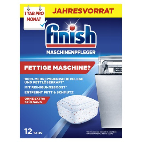 Finish Maschinenpfleger Entkalker 12St Finish Maschinenpfleger Entkalker 12St