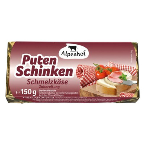 Schmelzkäsezubereitung Putenschinken Blöckchen 30% frisch 150g Schmelzkäsezubereitung Putenschinken Blöckchen 30% frisch 150g