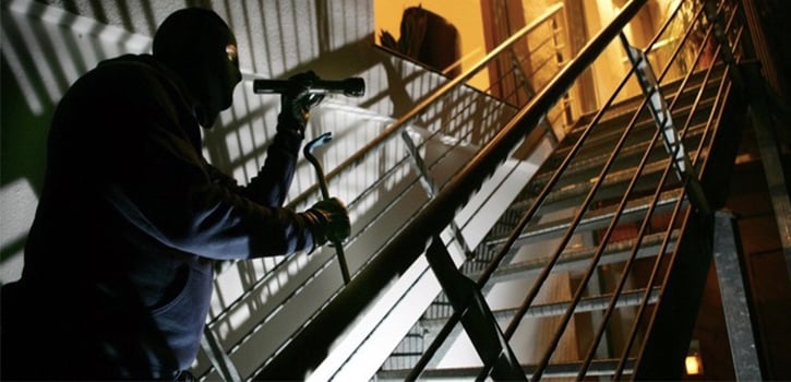 Duo flüchtete als Bewohnerin zurück kam