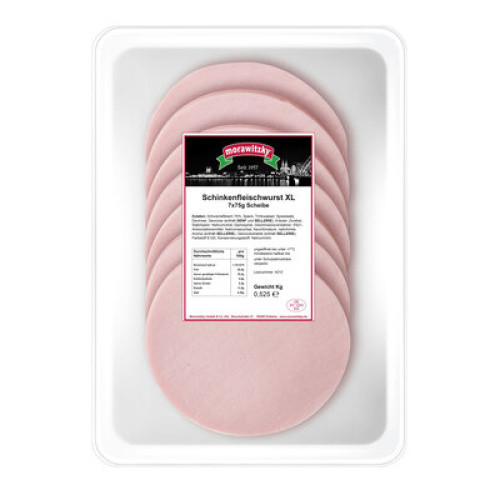 Morawitzky Schinkenfleischwurst XL 7 x 75 g Scheiben Morawitzky Schinkenfleischwurst XL 7 x 75 g Scheiben