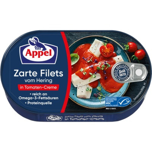 MSC Appel Heringsfilet Tomaten-Creme 200g MSC Appel Heringsfilet Tomaten-Creme 200g